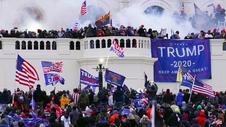 FILE - Rioters storm the West Front of the U.S. Capitol Jan. 6, 2021, in Washington. (AP Photo / John Minchillo, File)