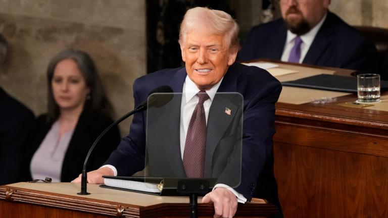 President Donald Trump addresses a joint session of Congress at the Capitol in Washington, Tuesday, March 4, 2025. (AP Photo / Ben Curtis)