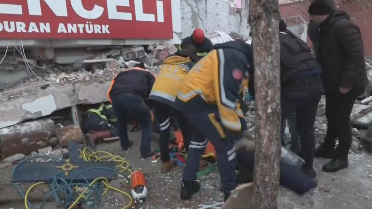 Emergency responders aid in recovery efforts in Turkey. (CNN)