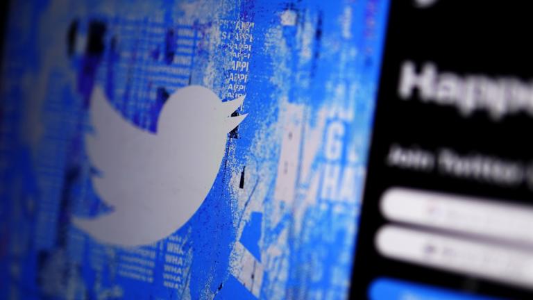 The Twitter splash page is seen on a digital device, Monday, April 25, 2022, in San Diego. (AP Photo/Gregory Bull, File)