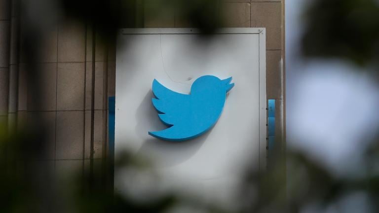 This July 9, 2019, file photo shows a sign outside of the Twitter office building in San Francisco. (AP Photo / Jeff Chiu, File)