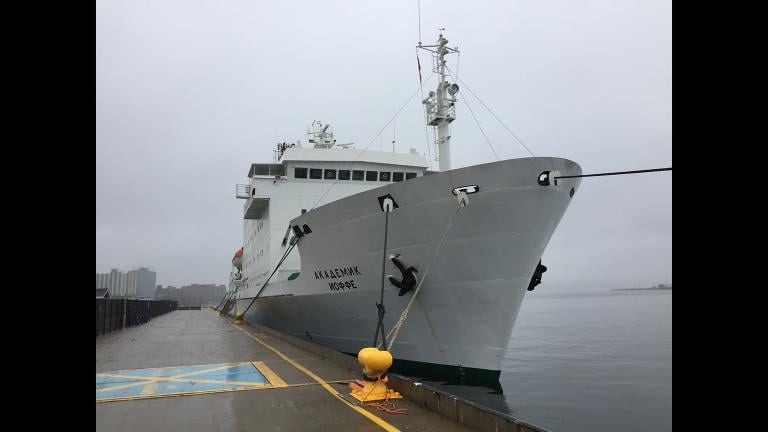 The Northwest Passage Project research vessel the Akademik loffe. The Northwest Passage Project research vessel the Akademik loffe.