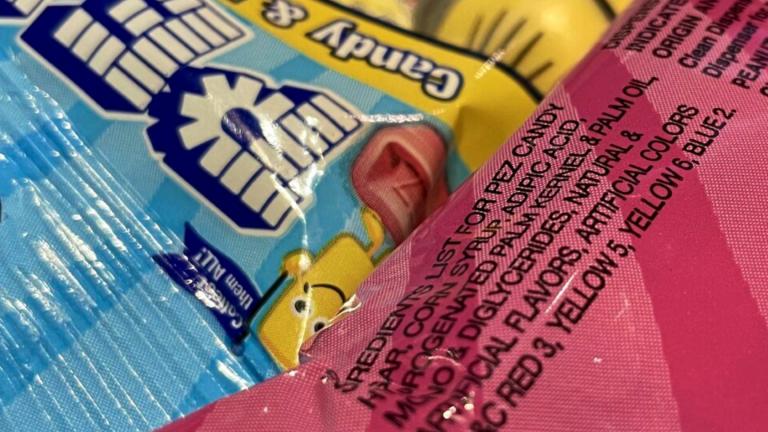 FILE - Pez candy, which contains red dye no. 3, is on display at a store in Lafayette, Calif., March 24, 2023. (Haven Daley / AP Photo, File)