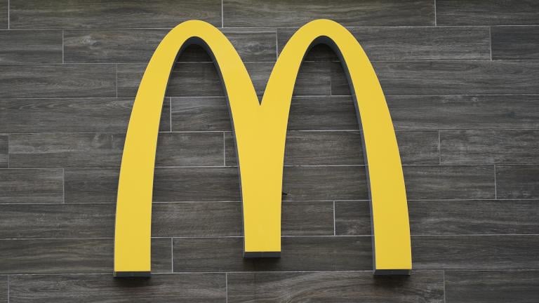 This photo shows a logo of a McDonald's restaurant in Havertown, Pa., on April 26, 2022. A report says McDonald’s has closed its U.S. offices for a few days as the company prepares to inform employees about layoffs. (AP Photo/Matt Rourke)