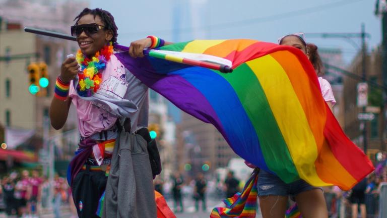 FILE - Revelers participate in the NYC Pride March, Sunday, June 25, 2023, in New York. (Eduardo Munoz Alvarez / AP Photo, File)