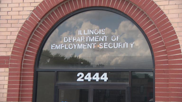 An Illinois Department of Employment Security office on Lawrence Avenue in Chicago. (WTTW News) An Illinois Department of Employment Security office on Lawrence Avenue in Chicago. (WTTW News)