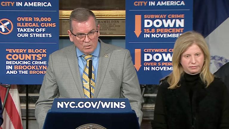 In this photo taken from video, New York Police chief of detectives Joseph Kenny answers questions during a news conference, Monday, Dec. 9, 2024, in New York. (New York City Mayor's Office via AP)