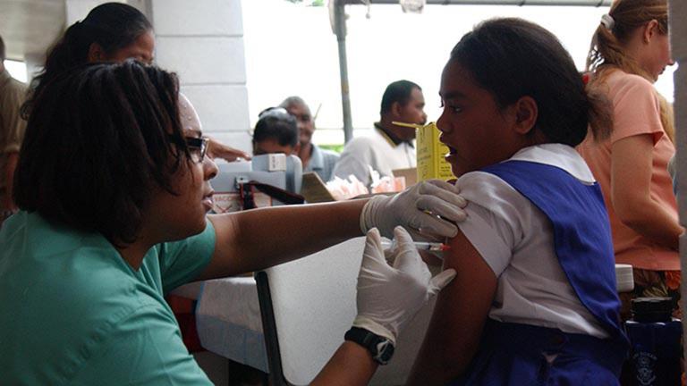 Throughout the month of August, the Illinois State Board of Education and the Illinois Department of Public Health are encouraging parents and guardians statewide to get their children’s vaccinations up to date before the first day of class. (Jessica R. Vargas/Wikimedia Commons)