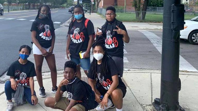Students and educators from Village Leadership Academy spent the summer canvassing North Lawndale to gain support for changing the name of Douglas Park to Douglass Park. (Village Leadership Academy / Facebook)