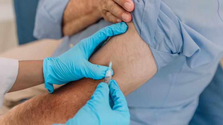 A man receives a shot in the arm. (Renata Hamuda / iStock) 