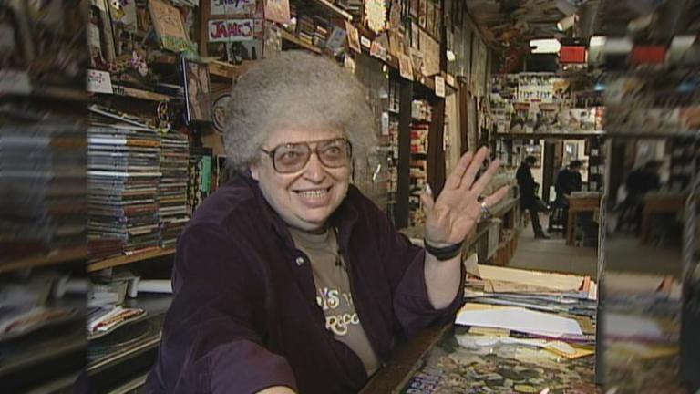 Val Camilletti at her record store, Val’s halla, in 2005. (WTTW News)