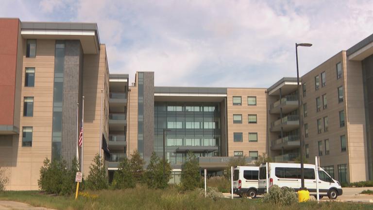 The Veterans’ Home in the Dunning community is pictured on Sept. 22, 2022. (WTTW News) 