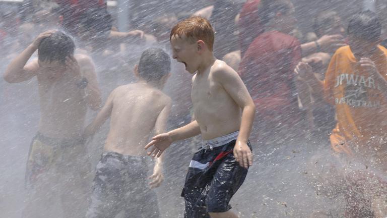 In this June 9, 2006, file photo, kids from a day camp get soaked by the the fire department at Tyler Junior College in Tyler, Texas. (Brad Smith / Tyler Morning Telegraph via AP, File) In this June 9, 2006, file photo, kids from a day camp get soaked by the the fire department at Tyler Junior College in Tyler, Texas. (Brad Smith / Tyler Morning Telegraph via AP, File)