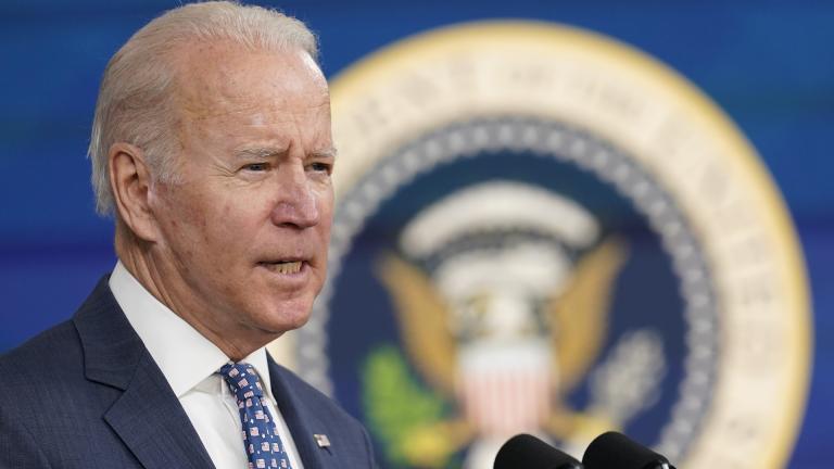 President Joe Biden speaks as he announces that he is nominating Jerome Powell for a second four-year term as Federal Reserve chair, during an event in the South Court Auditorium on the White House complex in Washington, Nov. 22, 2021. (AP Photo/Susan Walsh, File)