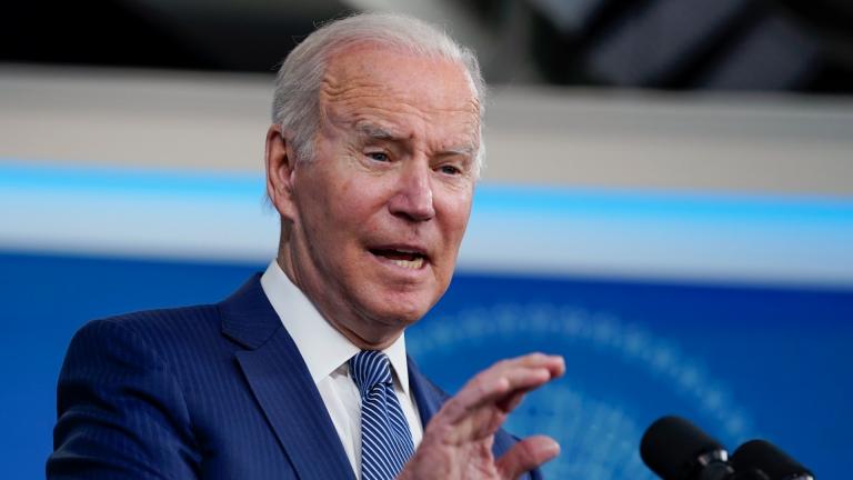 President Joe Biden speaks in the South Court Auditorium on the White House campus, Wednesday, Dec. 1, 2021, in Washington. Biden is set to kick of more urgent campaign for Americans to get COVID-19 booster shots on Dec. 2, as he unveils his winter plans to combat the coronavirus. (AP Photo / Evan Vucci)