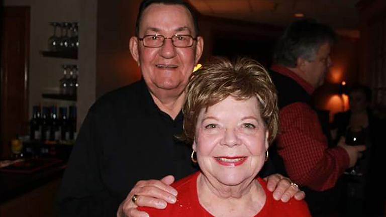 In this 2011 family photo provided by Dawn Bouska, Charles Recka and his wife, Patricia Recka, pose for a photo at a banquet in Naperville, Illinois. Charles Recka died on March 12, 2020. (Courtesy of Dawn Bouska via AP) In this 2011 family photo provided by Dawn Bouska, Charles Recka and his wife, Patricia Recka, pose for a photo at a banquet in Naperville, Illinois. Charles Recka died on March 12, 2020. (Courtesy of Dawn Bouska via AP)
