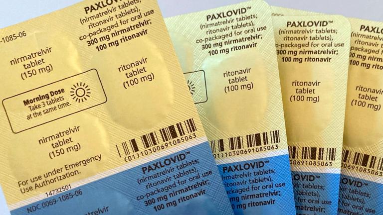 FILE - Doses of the anti-viral drug Paxlovid are displayed in New York, on Monday, Aug. 1, 2022. (AP Photo / Stephanie Nano, File)