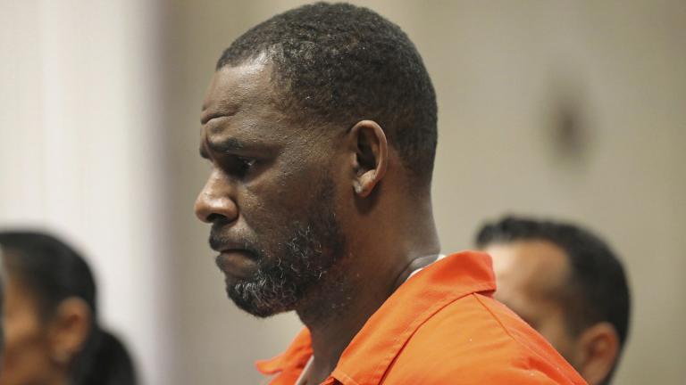 In this Sept. 17, 2019, file photo, R. Kelly appears during a hearing at the Leighton Criminal Courthouse in Chicago. (Antonio Perez / Chicago Tribune via AP, Pool, File) In this Sept. 17, 2019, file photo, R. Kelly appears during a hearing at the Leighton Criminal Courthouse in Chicago. (Antonio Perez / Chicago Tribune via AP, Pool, File)