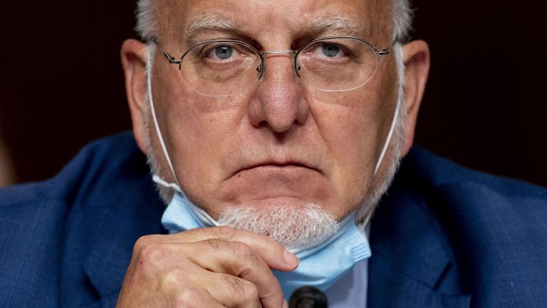 In this Wednesday, Sept. 16, 2020 file photo, the Centers for Disease Control and Prevention Director Dr. Robert Redfield pauses while speaking at a Senate Appropriations subcommittee hearing on a “Review of Coronavirus Response Efforts” on Capitol Hill in Washington. (AP Photo / Andrew Harnik, Pool)