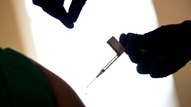 In this Tuesday, Dec. 15, 2020, file photo, a droplet falls from a syringe after a health care worker was injected with the Pfizer-BioNTech COVID-19 vaccine at a hospital in Providence, R.I. (AP Photo / David Goldman, File) In this Tuesday, Dec. 15, 2020, file photo, a droplet falls from a syringe after a health care worker was injected with the Pfizer-BioNTech COVID-19 vaccine at a hospital in Providence, R.I. (AP Photo / David Goldman, File)