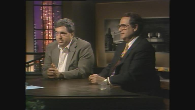 Jerry Reinsdorf and Jerry Krause appear on “Chicago Tonight” on June 17, 1996. (WTTW News)