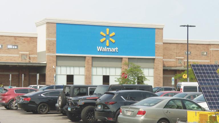 Walmart parking lot. (WTTW News)