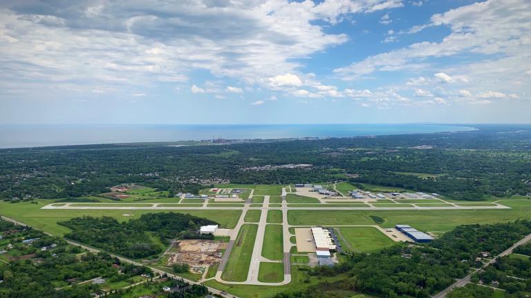 An aerial view of Waukegan National Airport. (Facebook / Waukegan Port District - Waukegan National Airport)