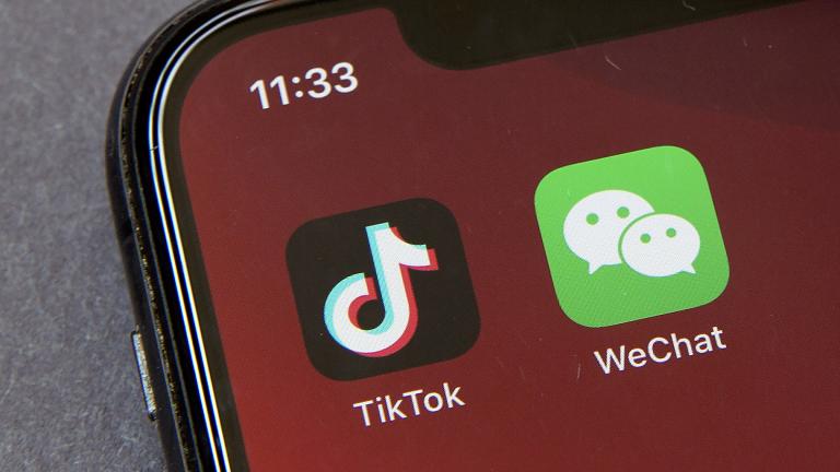 Icons for the smartphone apps TikTok and WeChat are seen on a smartphone screen in Beijing, in a Friday, Aug. 7, 2020 file photo. (AP Photo / Mark Schiefelbein, File)