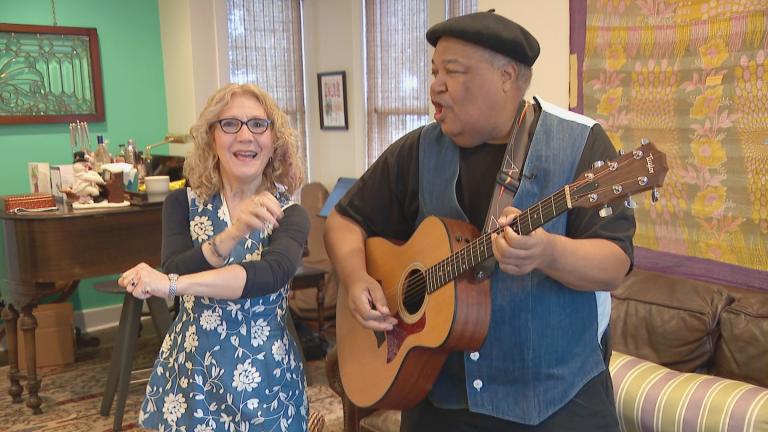 Children’s music group Wendy and DB perform a song from their Grammy-nominated album. (WTTW News)