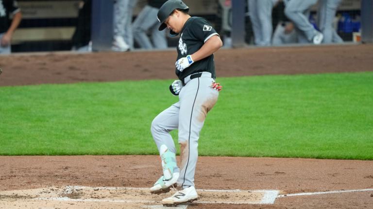 Chicago White Sox's Munetaka Murakami scores on a home run during the second inning of a baseball game against the Milwaukee Brewers, Sunday, March 29, 2026, in Milwaukee. (AP Photo / Kayla Wolf)