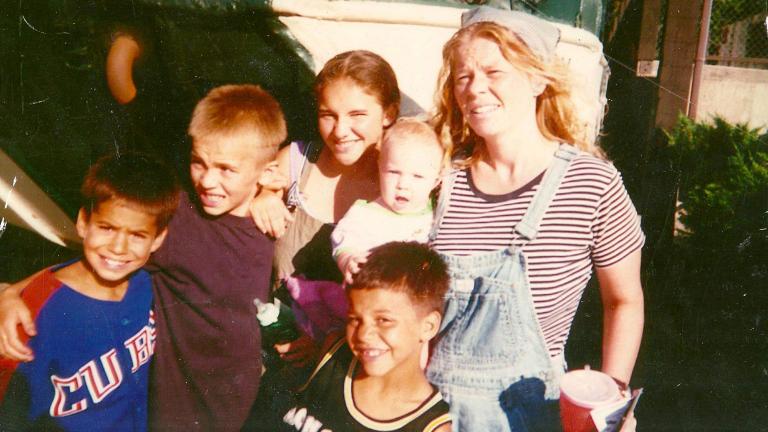 Pictured are Gino Garcia, his mother, Brenda Sexton, and other family members. (Courtesy of Gino Garcia)