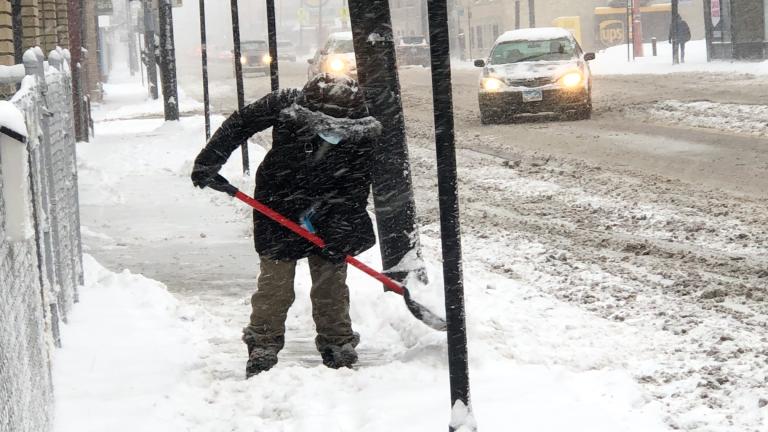 Chicago is digging out from the first round of a winter storm. (Patty Wetli / WTTW News)