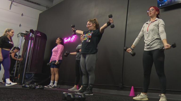 Women working out at WWM Fitness. (WTTW News)