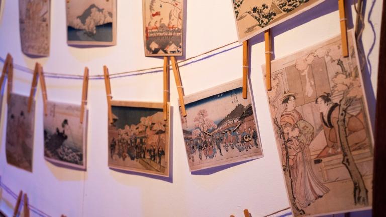 Images on display at the “Hokusai & Ukiyo-e” exhibit. (Margo Hawk)