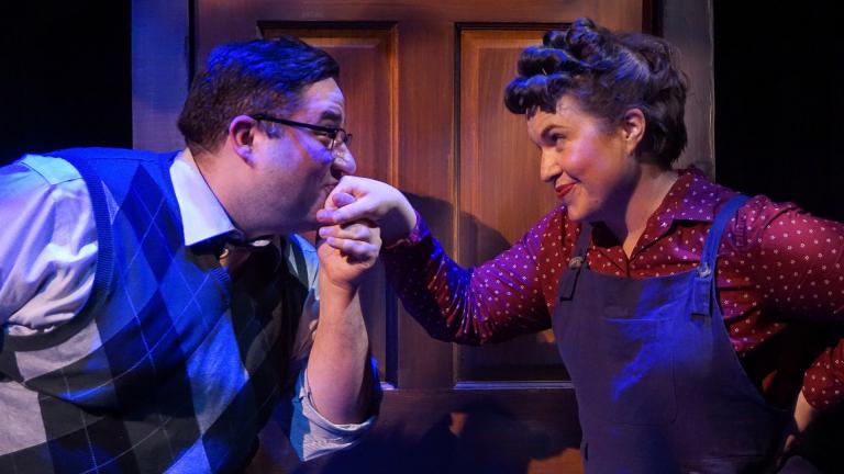 Tommy Bullington and Sarah Beth Tanner in “A Man of No Importance.” (Photo by Heather Mall)