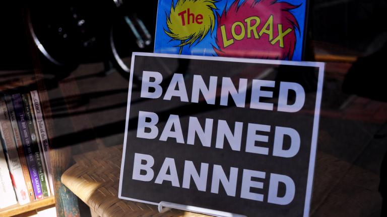 The Dr. Seuss book "The Lorax" was banned in a California school district in the late 1980s. (Carissa Rogers / Flickr)