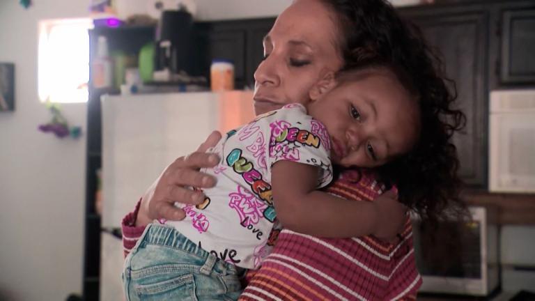 Danae Johnson with her granddaughter, Venus Johnson. Venus is one of the youngest victims. Her mother passed syphilis on to her during pregnancy. (CNN)