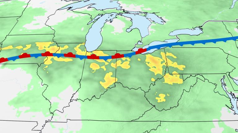 A slow-moving front will deliver rounds of heavy rain and severe storms. (CNN Weather via CNN Newsource)