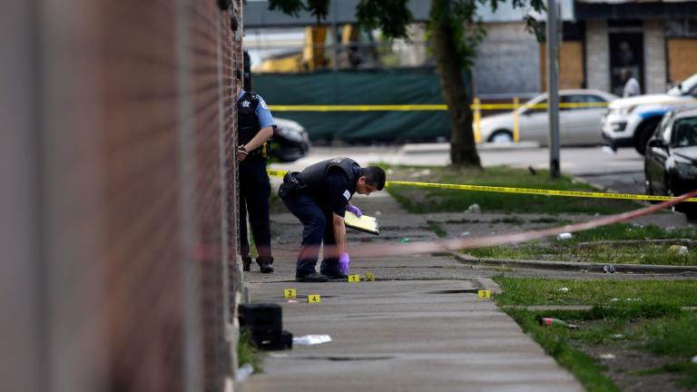 A study examining 865 mass shootings between 2015 and 2019 and whether mass shootings are a consequence of structural racism found Chicago, shown in the photo, had the greatest number of incidents during that period with 141, which led to 97 deaths and 583 injuries. (Joshua Lott / Getty Images)