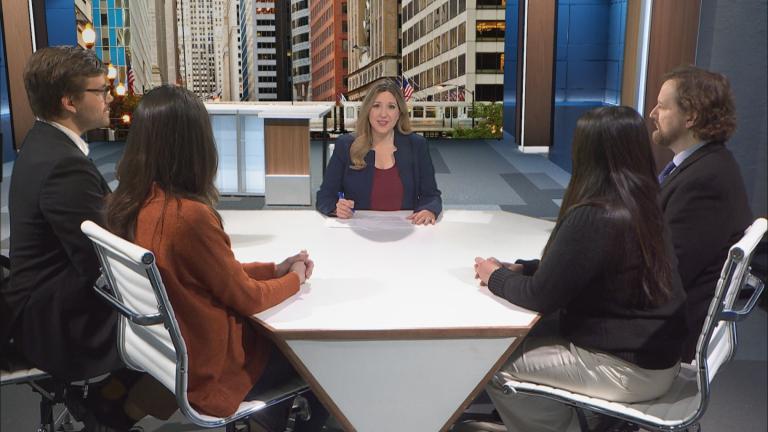 Amanda Vinicky and guests on "Week in Review" on Jan. 5, 2024. (WTTW News)