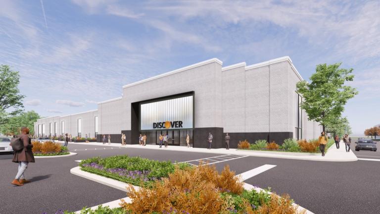 A rendering of the newly announced Discover Call Center planned for 8560 S. Cottage Grove Ave. in Chatham. (Credit: City of Chicago)
