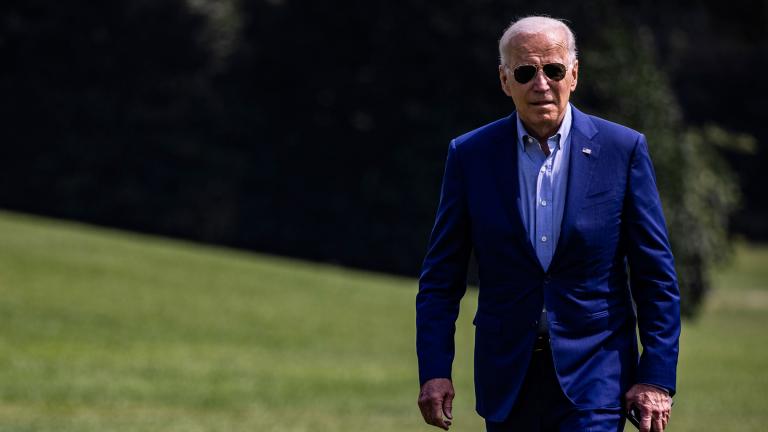 President Joe Biden marked the 31st anniversary of the Americans with Disabilities Act on Monday, July 26, 2021. (Samuel Corum / Getty Images)