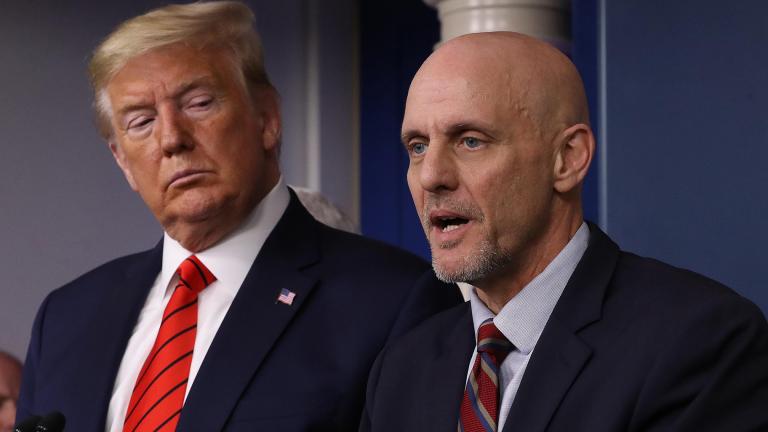 President Donald Trump accused, without providing any evidence, the US Food and Drug Administration of deliberately delaying coronavirus vaccine trials, pressuring FDA Commissioner Stephen Hahn. (Chip Somodevilla / Getty Images) President Donald Trump accused, without providing any evidence, the US Food and Drug Administration of deliberately delaying coronavirus vaccine trials, pressuring FDA Commissioner Stephen Hahn. (Chip Somodevilla / Getty Images)