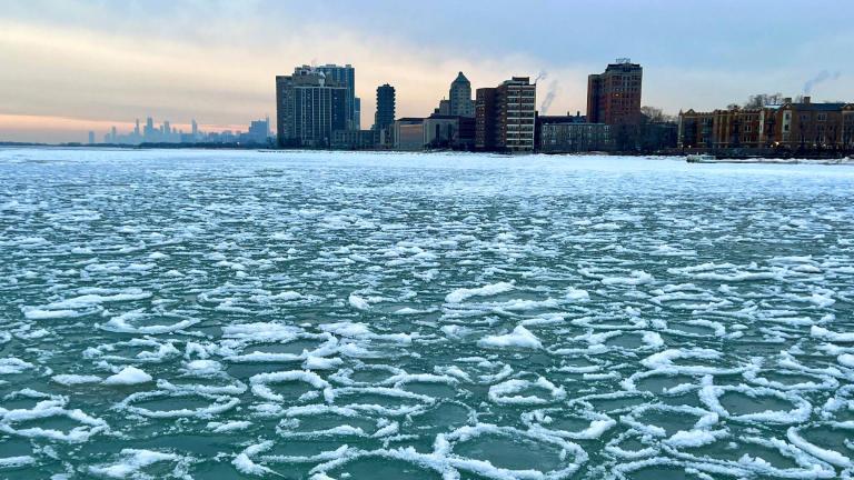 Ice formations in Lake Michigan in Chicago taken by Sharan Banagiri. He told CNN these photos were taken at Loyola Beach at Rogers Park, which is about 10 miles north of downtown Chicago. (Credit: Sharan Banagiri)