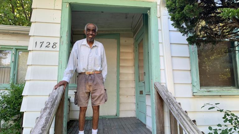 Louis Weathers says racial discrimination in Evanston, Illinois, made house hunting difficult for him decades ago. (Jacquelyne Germain / CNN)
