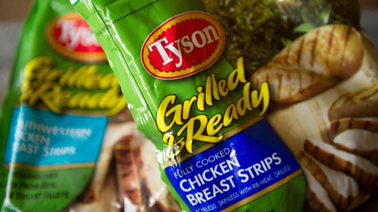 Tyson Foods Inc. is recalling nearly 8.5 million pounds of ready-to-eat chicken products because they may be contaminated with Listeria, the USDA Food Safety and Inspection Service announced June 3. (David Paul Morris / Bloomberg / Getty Image) Tyson Foods Inc. is recalling nearly 8.5 million pounds of ready-to-eat chicken products because they may be contaminated with Listeria, the USDA Food Safety and Inspection Service announced June 3. (David Paul Morris / Bloomberg / Getty Image)