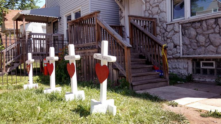 In Chicago, shooting incidents are up 64% so far this year compared with the same period two years ago. (Scott Olson / Getty Images)