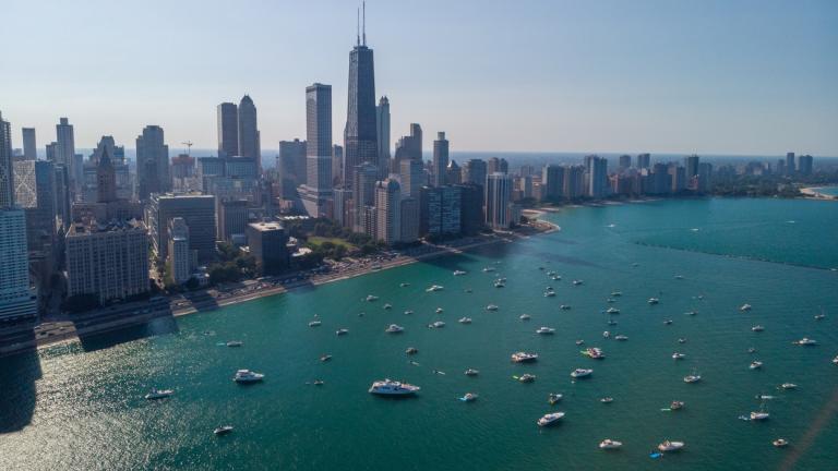 Boats in Lake Michigan are pictured in a 2020 file photo. (Thomas Campone / iStock)