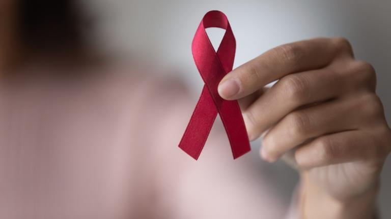 An AIDS ribbon is pictured in a file photo. (fizkes / iStock) 