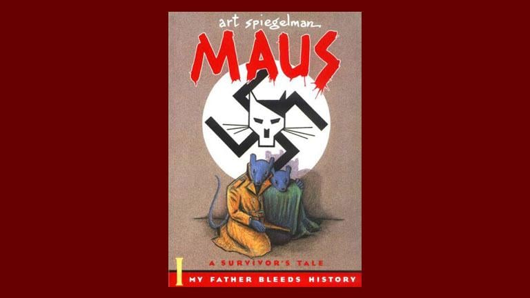 This cover image released by Pantheon shows “Maus” a graphic novel by Art Spiegelman. A Tennessee school district has voted to ban the Pulitzer Prize winning graphic novel about the Holocaust due to “inappropriate language” and an illustration of a nude woman. (Pantheon via AP)